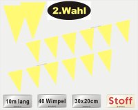 Gelbe Wimpelkette, 10m, 2.Wahl