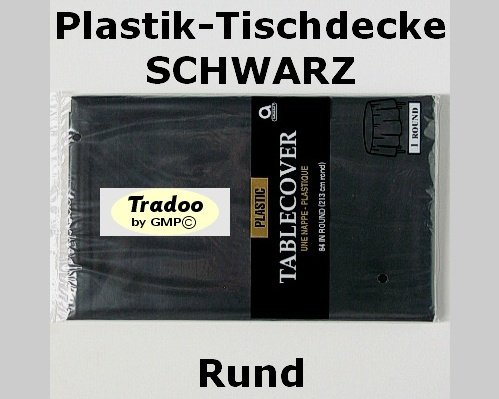 Schwarze Tischdecke