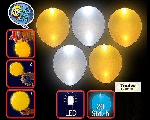 LED Leuchtballons Gold und Silber