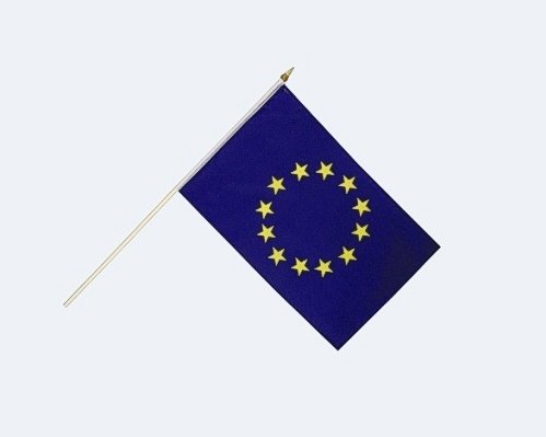 EU Fahne am Holzstab