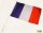 Frankreich Fahne am Holzstab