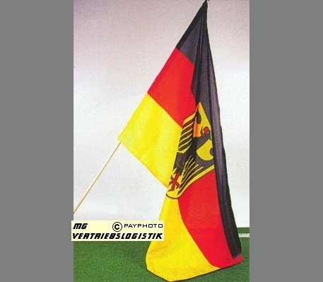 Deutschland Fahne am Holzstab