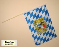 Bayern Fahne am Holzstab