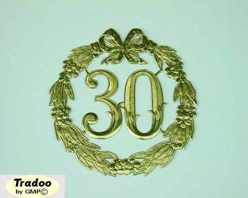 Goldene 30 Schild