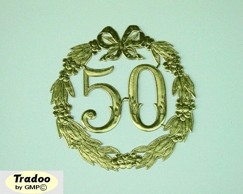 Goldene 50 Schild