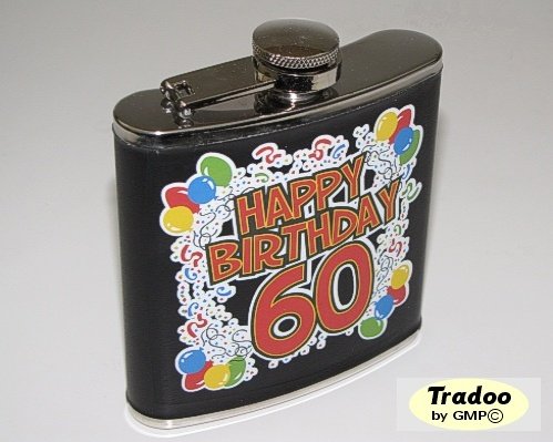 Flachmann Happy Birthday 60