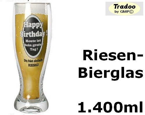 Riesen-Bierglas Happy Birthday