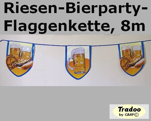 Wimpelkette Biergl&auml;ser, 8m