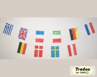 Flaggenkette Europa 10m